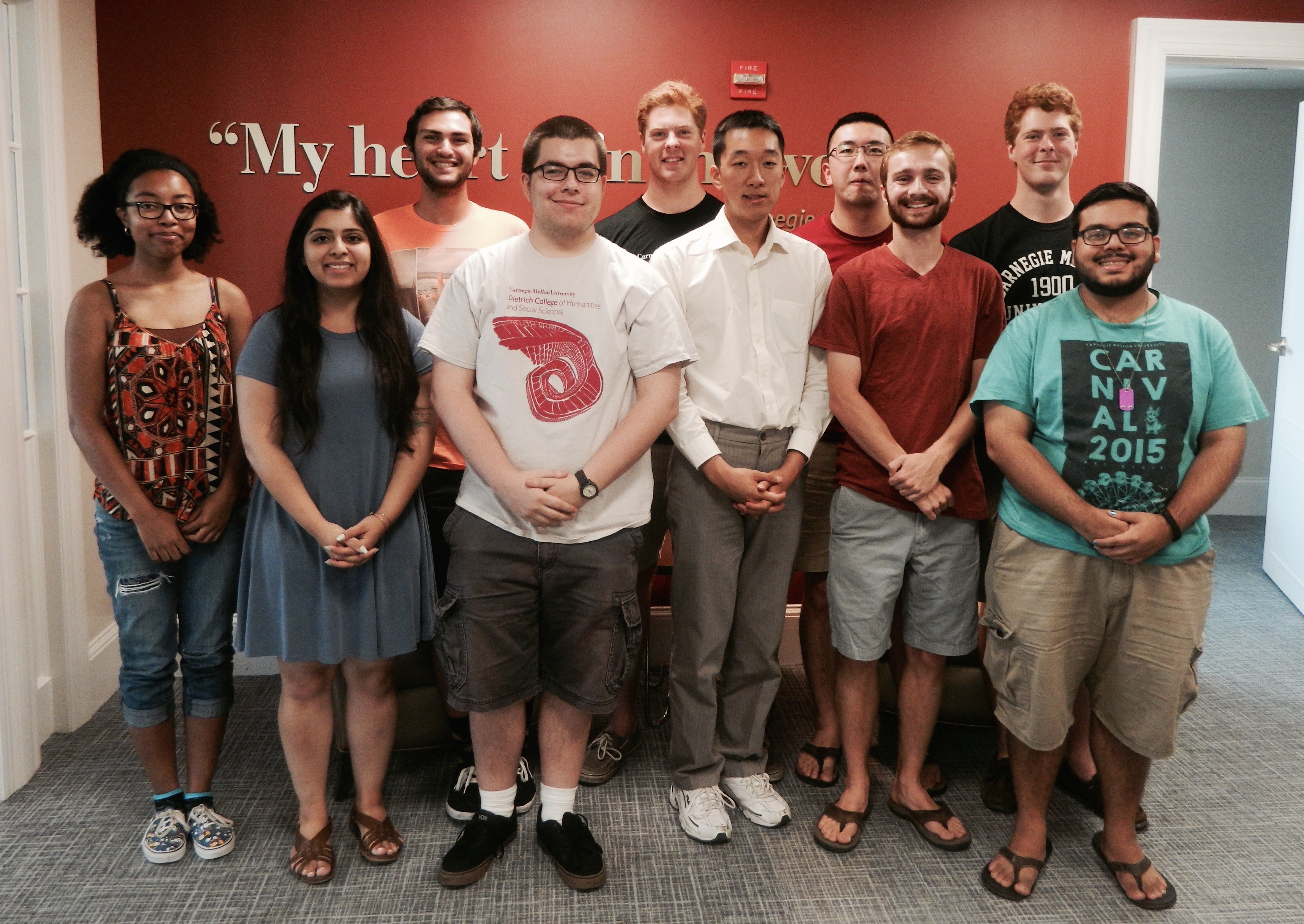 fall 2016 cohort pose during orientation session in washington, dc.